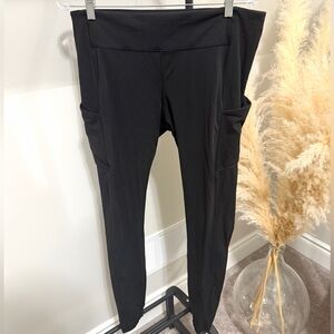 lululemon Fast and Free High-Rise Black Leggings with Pockets